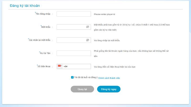 Đăng ký OK22 cực dễ dàng