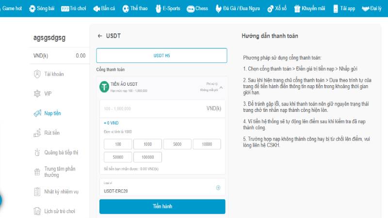 Nạp tiền vào nhà cái OK22 qua ví tiền mã hóa