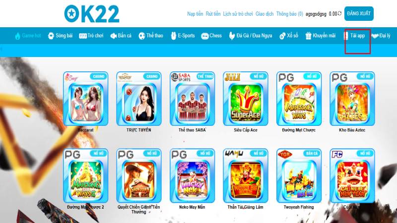 Nên đảm bảo tải OK22 từ trang chủ